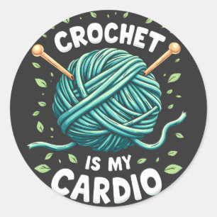Crochet är mitt garn för sömnad av hjärn runt klistermärke