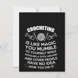 Crochet är som magi du mumlar tack kort