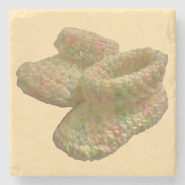 Crochet Baby Shoes Design Stenunderlägg (Framsidan)