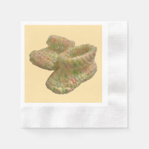 Crochet Baby Shoes Party Napkins