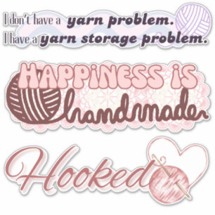 Crochet Bumper Stickers Klistermärken