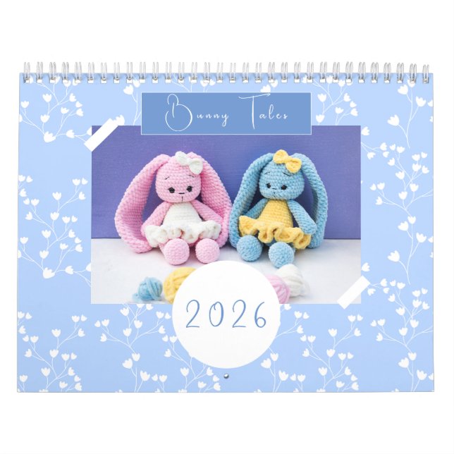Crochet Bunny Calendar 2026 - Handmade Family Art Kalender (Omslag)
