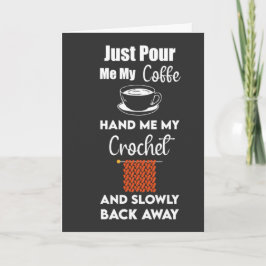 Crochet Cards Yarn Hobby Knitting Knitter Kort