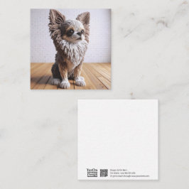 Crochet Chihuahua-hälsningskort Anteckningskort