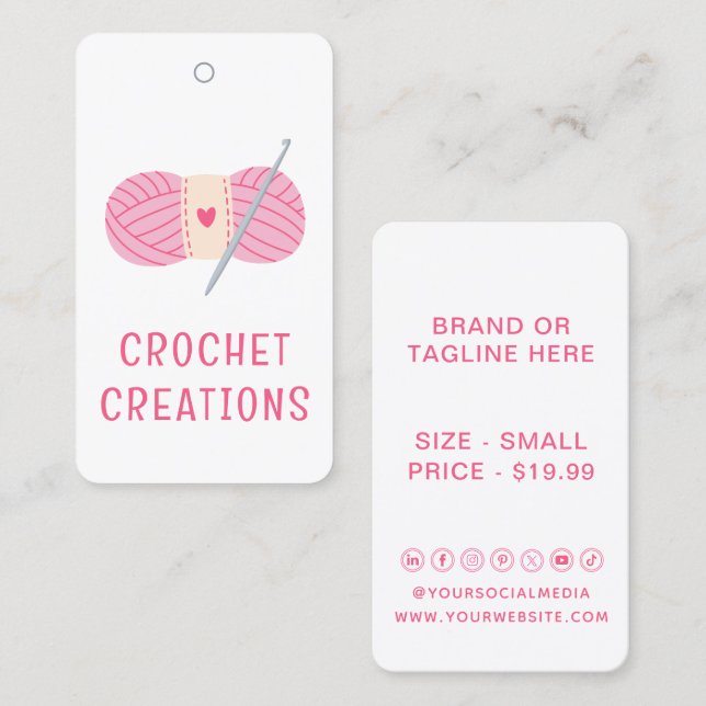 Crochet Clothing Märkres Prisa Märkre för mindre f (Fram/baksida)