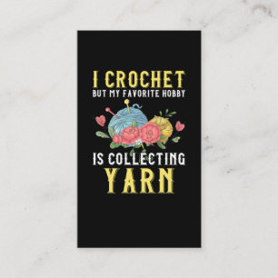 Crochet Crawing Hobby Collating Yarn Älskare Visitkort
