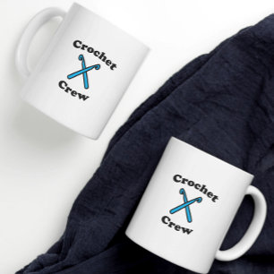 Crochet Crew Funny Blue Krok Kaffemugg