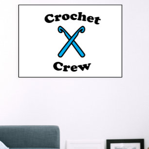 Crochet Crew Krok Funny Poster