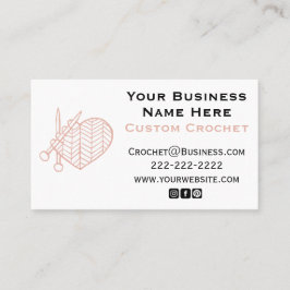 Crochet Custom Business Card Visitkort