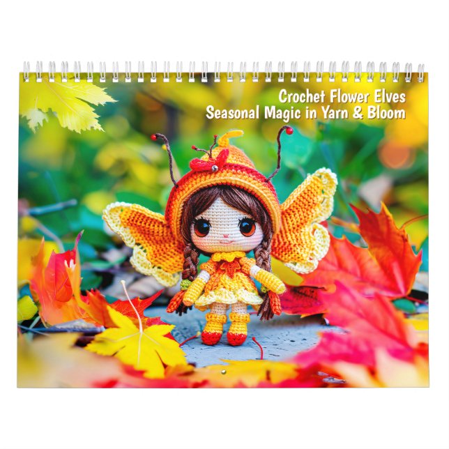 Crochet Flower Elves 2026 Calendar – Seasonal Magi Kalender (Omslag)
