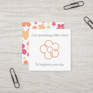 Crochet Flower Trinket Spreading Cheer Karma Cards Fyrkantigt Visitkort