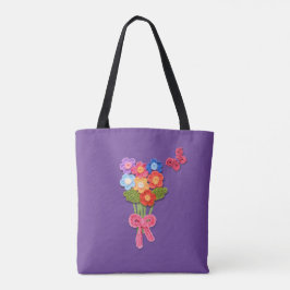 Crochet Flowers Butterfly och Bow Tygkasse