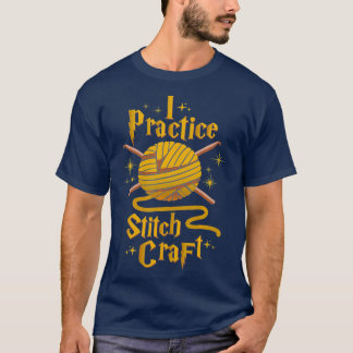 Crochet Funny Crocheting I Practice Stitch Craft T Shirt