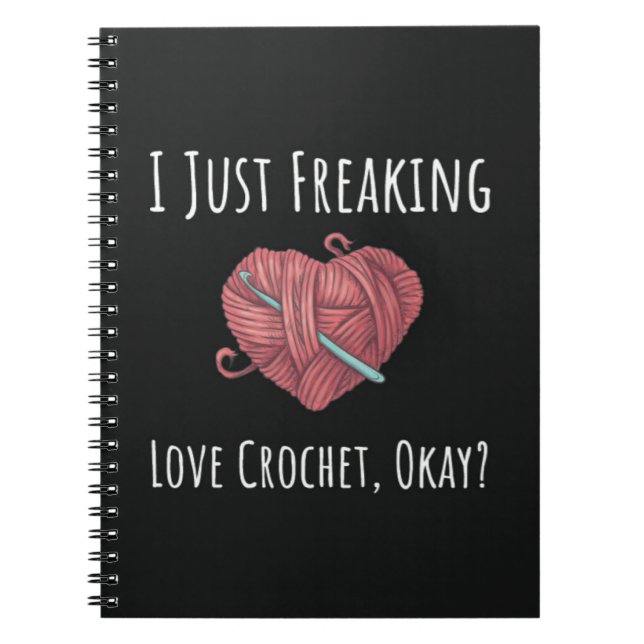 Crochet Gift for Killers Manar Crocheter Needlewor Anteckningsbok (Framsidan)