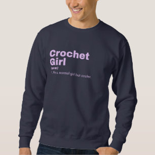 Crochet Girl - Crochet Lång Ärmad Tröja