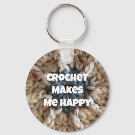 Crochet gör mig Lycklig till ett hantverksmässigt Nyckelring