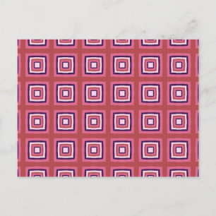 Crochet Granny Square Blankets - Rosa Lila White Vykort