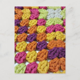 Crochet Granny Square Vykort