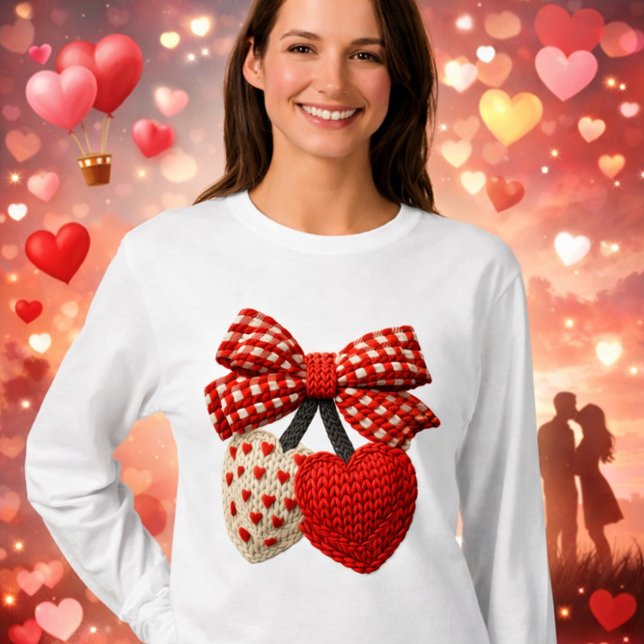 Crochet Heart Womens Tshirt T Shirt (Skapare uppladdad)