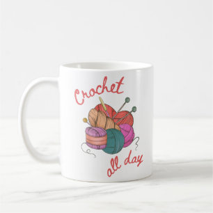 Crochet hela dagen kaffemugg