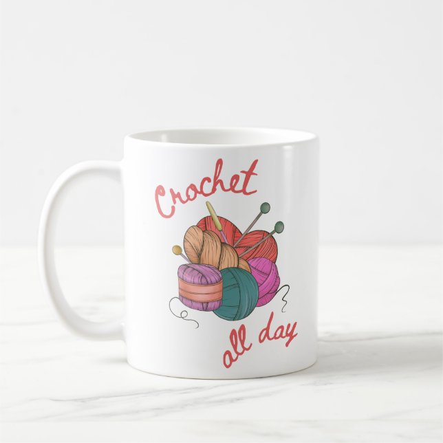 Crochet hela dagen kaffemugg (Vänster)