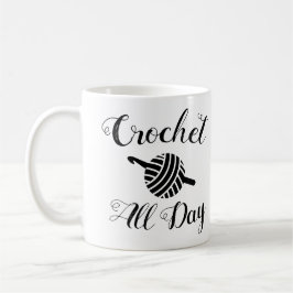 Crochet hela dagen ・ Trådbåtar Boll och Krok Kaffemugg