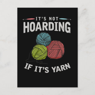 Crochet Hobby Crawing Yarn Knitter Vykort