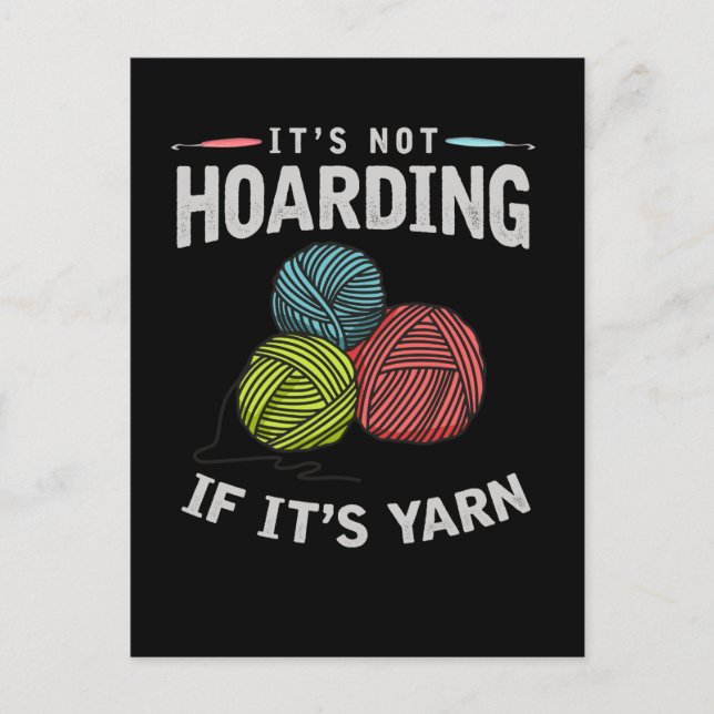 Crochet Hobby Crawing Yarn Knitter Vykort (Framsida)