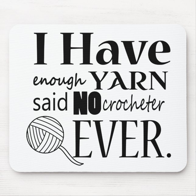 Crochet ・ Inte tillräckligt många garnbåtar Musmatta (Framsidan)