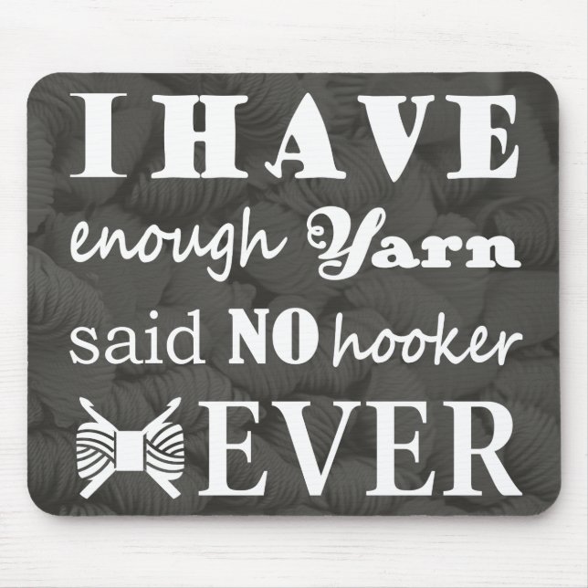 Crochet ・ Inte tillräckligt med Mörk för Krok-erbå Musmatta (Framsidan)