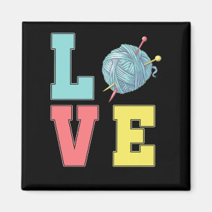 Crochet Kärlek Hobby Crawing Yarn Knitter Magnet