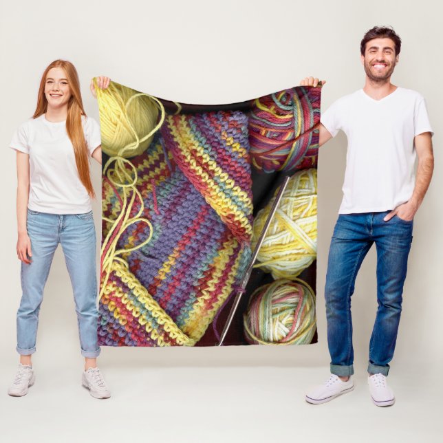 Crochet Klubb Fleecefilt (På plats)