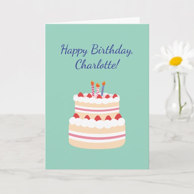 Crochet Knitting Crafty Mom Custom Happy Birthday  Kort (Liten växt)