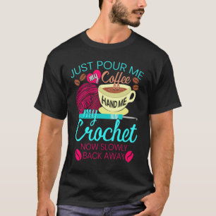 Crochet Krok Coffee Crocheting Yarn Knitting T Shirt