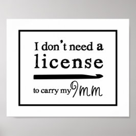 Crochet Krok License Craft Room Poster