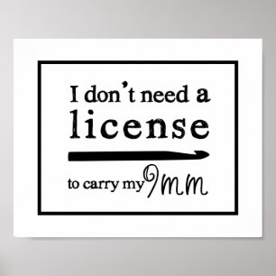 Crochet Krok License Craft Room Poster