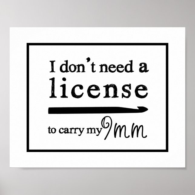 Crochet Krok License Craft Room Poster (Framsidan)