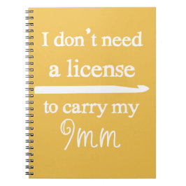 Crochet Krok License Crafts {Mörk} Anteckningsbok Med Spiral