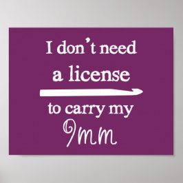 Crochet Krok License Crafts {Mörk} Poster