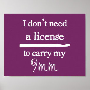 Crochet Krok License Crafts {Mörk} Poster