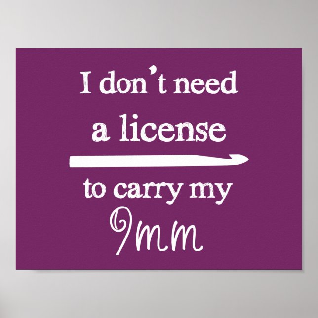 Crochet Krok License Crafts {Mörk} Poster (Framsidan)