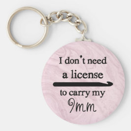 Crochet Krok License Crafts Rosa Marble Nyckelring