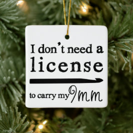 Crochet Krok-licensfartyg Julgransprydnad Keramik