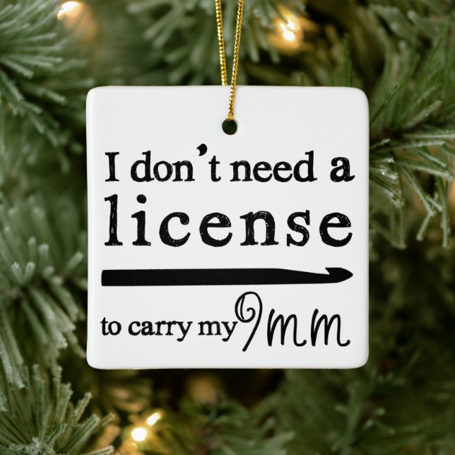 Crochet Krok-licensfartyg Julgransprydnad Keramik (Träd)