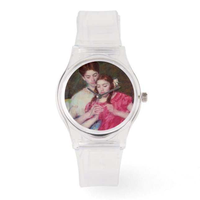 Crochet Lesson (två systrar) Armbandsur (Framsida)