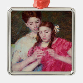 Crochet Lesson (två systrar) Julgransprydnad Metall