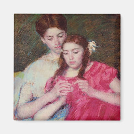 Crochet Lesson (två systrar) Magnet