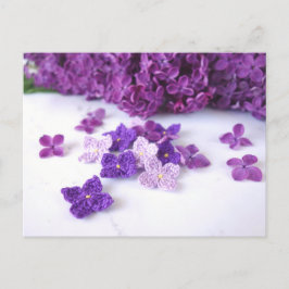 Crochet Lilac-vykort Vykort