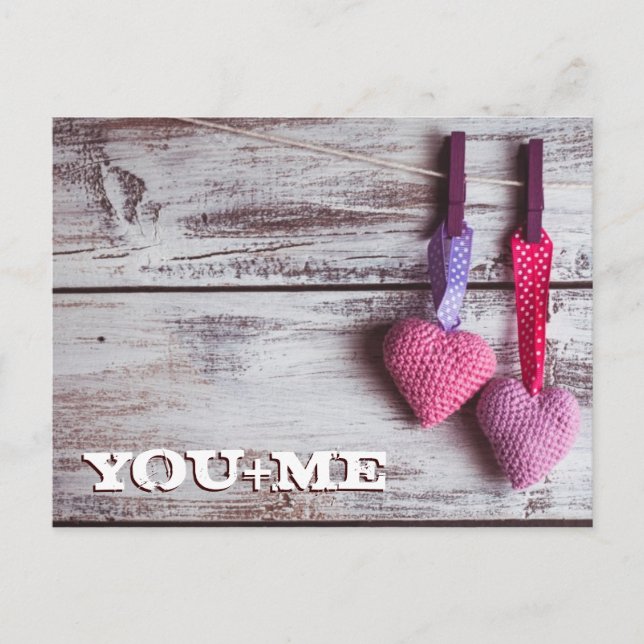 Crochet Loely Hearts 2 Vykort (Framsida)