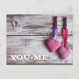 Crochet Loely Hearts 2 Vykort